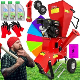   Profesionalni benzinski drobilica grana za vrt, 7,5 KS XXXXL set ️ Najnoviji model benzinske drobilice za grane sa snagom 7,5 KS XXXXL set je savršen alat za 