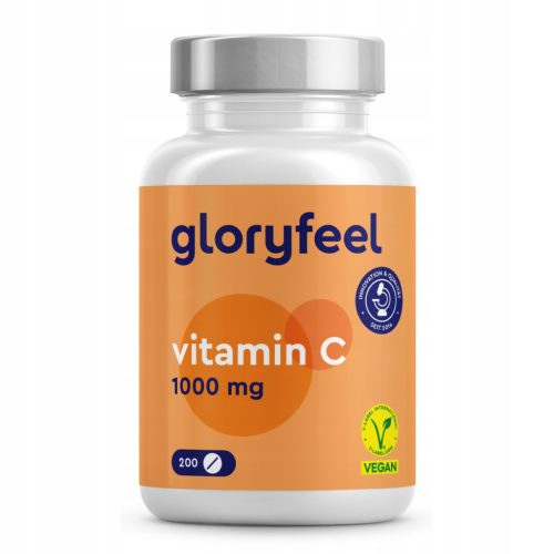 Vitamin C Tablete od Gloryfeel - 200 Veganskih Tableta za Imunitet