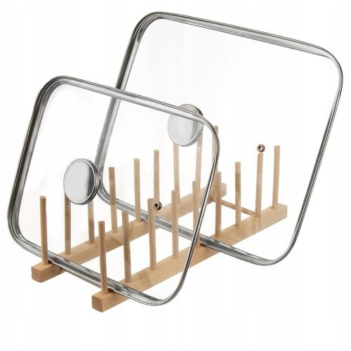 Stalak za poklopce i tanjure od drveta Brunbeste 12,5 cm x 34 cm x 10 cm