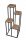 Industrijski stalak za cvijeće CASCADE LARGE 40x40cm H-100cm Metalni Hrast Craft PL