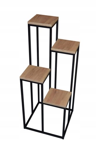 Industrijski stalak za cvijeće CASCADE LARGE 40x40cm H-100cm Metalni Hrast Craft PL