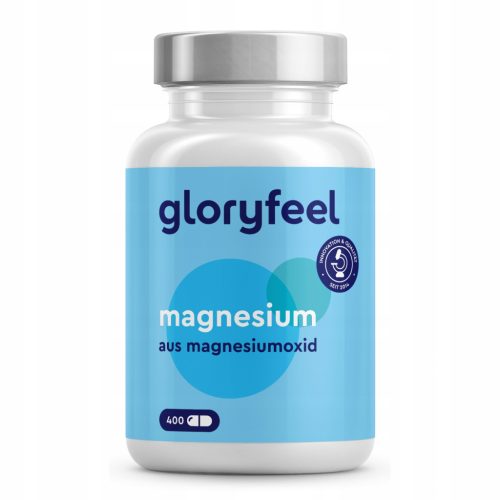 Kapsule Magnezijevog Oksida Gloryfeel - 400 kapsula, 100% Veganske