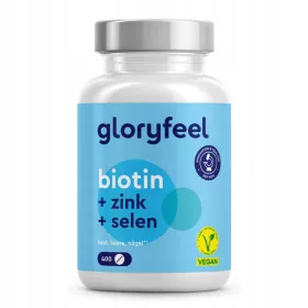   Biotin Complex tabletice s cinkom i selenom za kožu i kosu - Gloryfeel, 400 kapsula