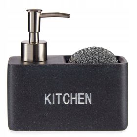   Arte Regal Keramični Dozator sa Kontejnerom za Spužvu - Antracit Grafirani Grafit