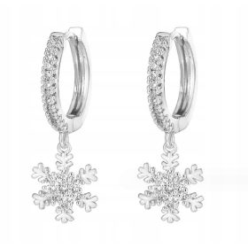 ZIMSKI UKRASNIHOOP NAUŠNICE S PAHULJICAMA