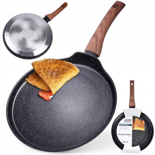 Vilde Black & Wood tava za palačinke, 26 cm, granit