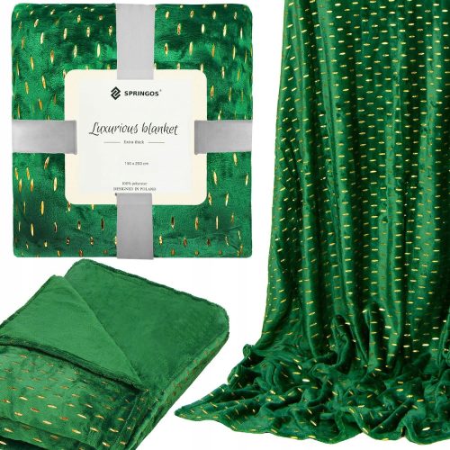 Springos Deluxe Poliester Deka 150x200 cm Plava Nijansa