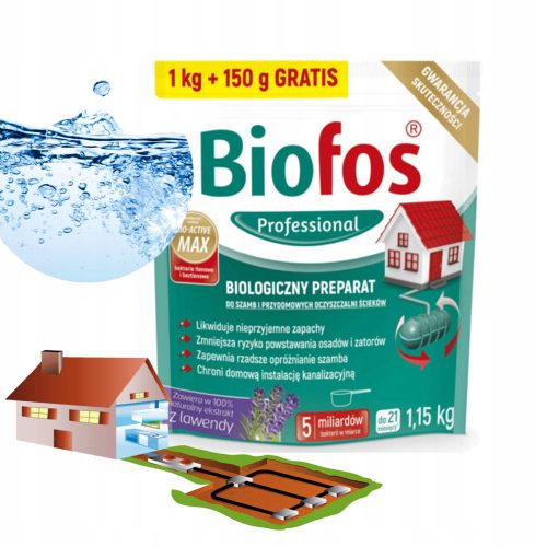 Biofos Profesionalni Bakterijski Pripravak za Septičke Jama, Inco Group, 1,15 kg