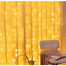   LED BOŽIĆNA SVJETLEĆA ZAVJESA ZA PROZOR S GARLANDOM ICILS LAMPICAMA + DALJINSKI UPRAVLJAČ
