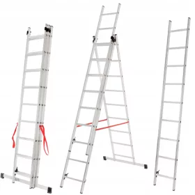 Ljestve Prodrab 5,3 m aluminijske 3 x 9 do 150 kg