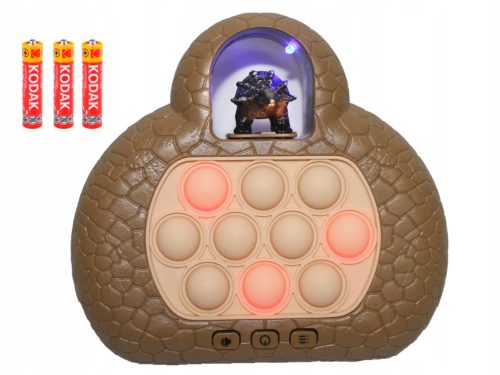 Igračka Dinozaur Puzzle Pop It, Antistresna Arkadna Igra sa Svjetlima i Zvukom