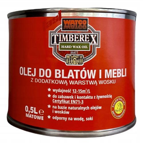 Timberex Zaštitno Ulje za Drvene Površine i Namještaj 500 ml Mat