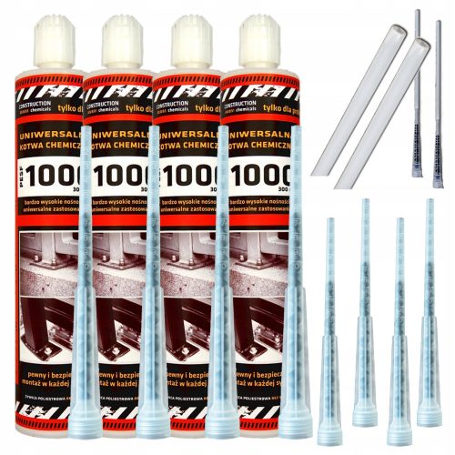 Set od 4x PESF1000 kemijskog sidra 300 ml + pribor