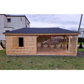 Vrtna kućica s altanom Midgard 300 x 700 cm