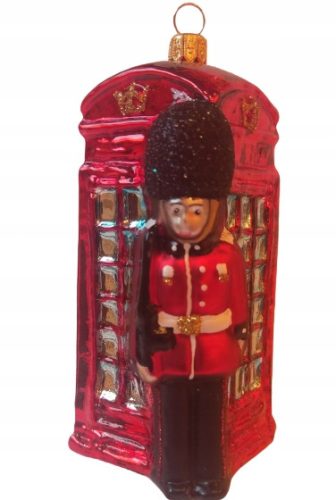  BOŽIĆNE KUGLICE OD STAKLA Engleska telefonska kutija, UK štitnik, 13 cm