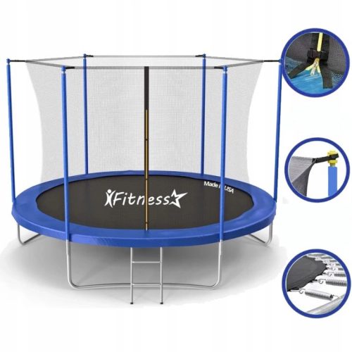 FITNESS STAR Trampolin s mrežom, 183 cm, Plavo-crni