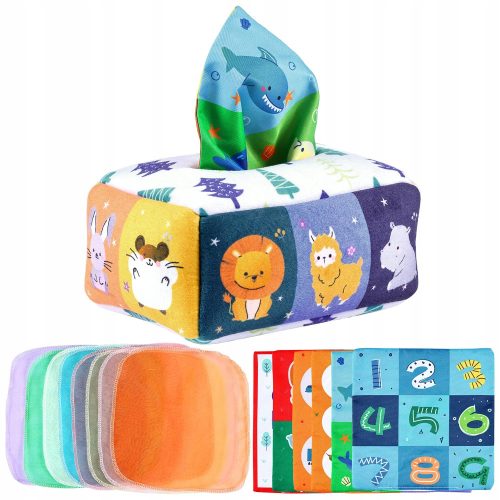PLIŠANE ŽIVOTINJE MONTESSORI SENSORY SORTER KUTIJA S MARAMICAMA