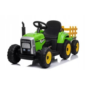 Zeleni Električni Traktor za Djecu s Prikolicom