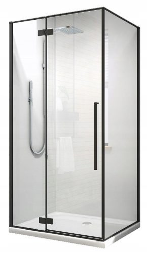 Armazi Midas LESSI BLACK tuš kabina sa krilnim vratima 100 x 80 cm