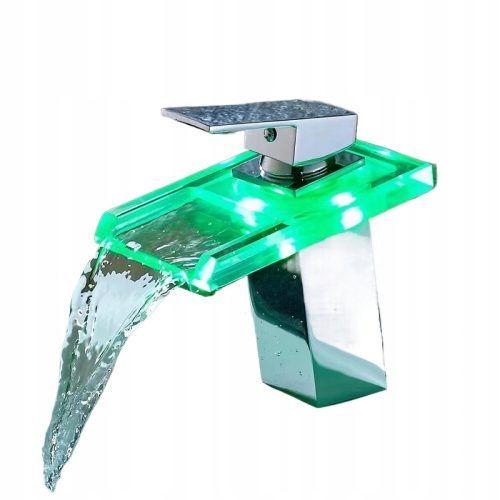 Samostojeća LED slavina za umivaonik, 60 cm, zlatna