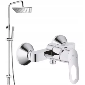   Zidna Omnires UNI krom + Grohe BauLoop zidna jednoručna slavina za tuš krom