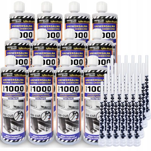 Set od 12x PESF1000 Zimsko kemijsko sidro 410ml + pribor