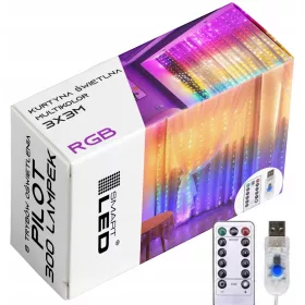   Božićna LED zavjesa 3x3 M s daljinskim upravljačem RGB lampice za božićno drvce