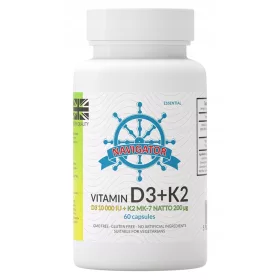   Navigator Vitamin D3 10000 IU + Vitamin K2 MK-7 200 μg 60 kapsula za jačanje kostiju i imunitet