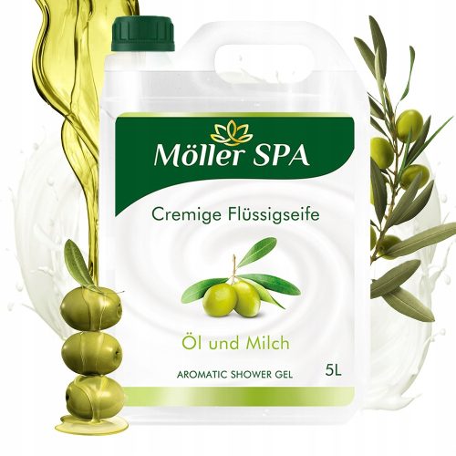 Möller SPA KREMASTI GEL ZA TUŠIRANJE MLIJEKO I MASLINE VLAŽNA KVALITETA 5L