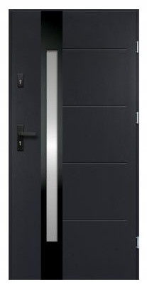 OKDoors desna vanjska vrata 90 cm antracit-crna