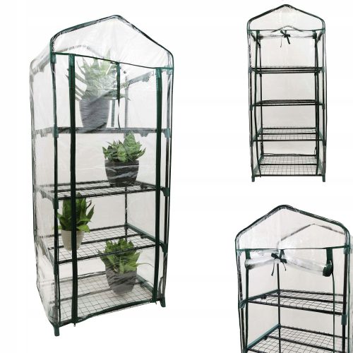 Mini staklenik za vrt s policom za balkon 160x68x51 cm