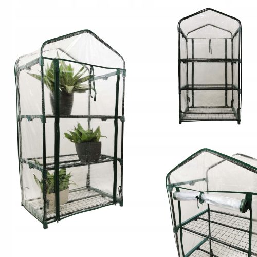 Mini staklenik za balkon - Staklenik Kontrast 0,51 x 0,68 m x 127,5 cm Mini staklenik za balkon s policama od folije idealan je za uzgoj bilja na terasi, balkon