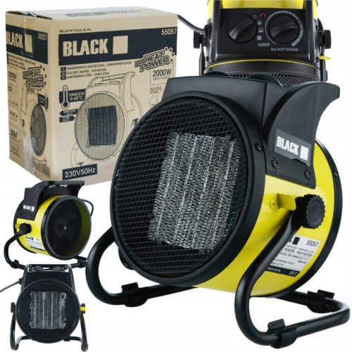 Termoventilator BLACK 2 KW - Najbolja učinkovitost i kvaliteta! Zagrijte svoje prostorije brzo i učinkovito s termoventilatorom BLACK! Model 2 KW BLACK (55057) ima izvrsne grijne karakteristike koje o