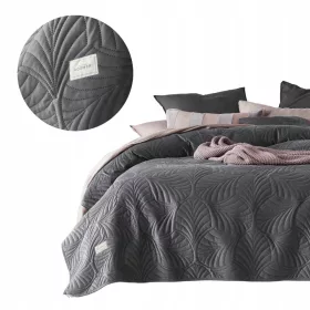   Dekorativni prekrivač od poliestera Room99 240 cm x 260 cm u nijansama sive