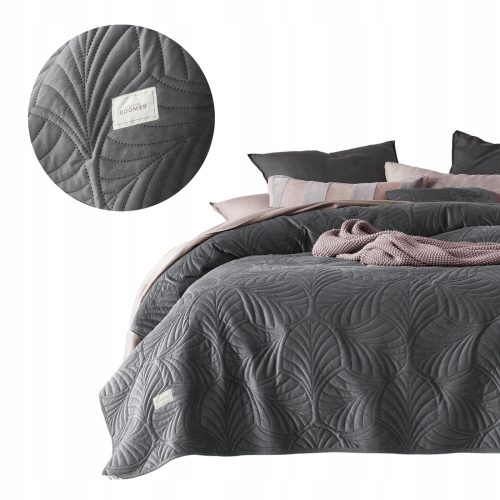 Dekorativni prekrivač od poliestera Room99 240 cm x 260 cm u nijansama sive