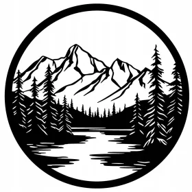 METALNI KRAJOBRAZ PLANINA ZIDNA DEKORACIJA 600mm