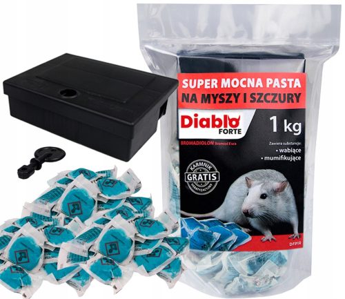 Diablo Forte pasta za deratizaciju 1kg + GRATIS karmnik