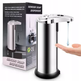   Martom beskontaktni podni dozator sapuna, 200 ml, nijanse sive i srebrne