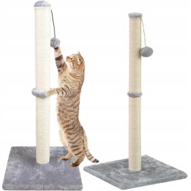   Visoki stup za grebanje za mačke - Legowisko s dugim stupom i igračkom za gumicu