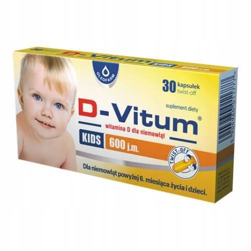 D-Vitum KIDS 600 za djecu, 30 kapsula