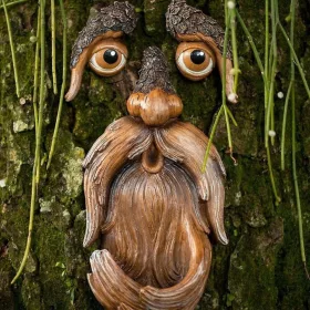 Vrtna figurica - TERASA VRTNI UKRASI TREE ELVES TREE FACE