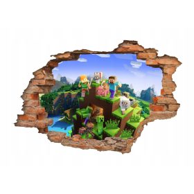    Zidna naljepnica s 3D efektom rupe za dječju dječju računalnu igru