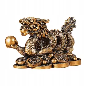  Kineska godina zmaja Fengshui brončana ukrasna smola
