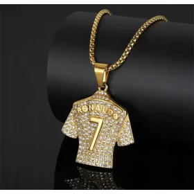  Nakit s lancem Cristiano Ronaldo CR7 Majica kratkih rukava streetwear y2k