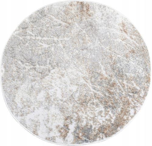  GLAMOUR CARPET BEIGE ROOM SOFT OKRUGLI MODNI UZORAK MRAMOR 120CM SIVA