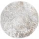  GLAMOUR CARPET BEIGE ROOM SOFT OKRUGLI MODNI UZORAK MRAMOR 120CM SIVA