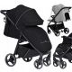 Caretero Bravo Pure Black Velika Kolica s Velikim Kotačima + Kišna Navlaka