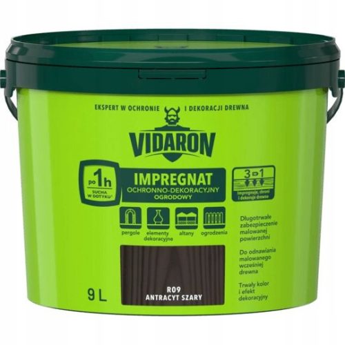  Vidaron antracit siva impregnacija za drvo 9 l