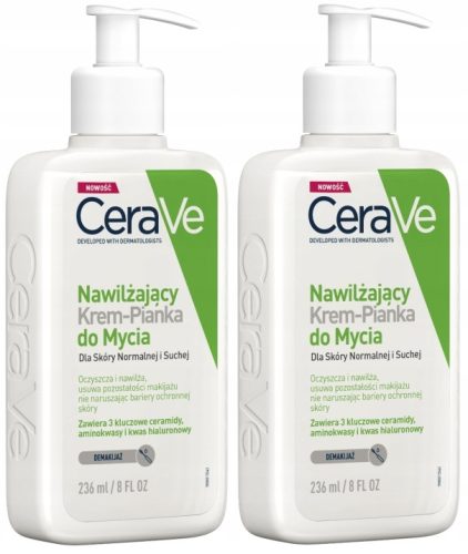 CERAVE Hidratantna krema-pjena za čišćenje 2x236 ml