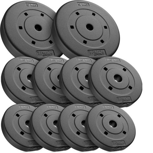 Set tegova od bitumena, diskovi za teret od 20 kg Trex Sport